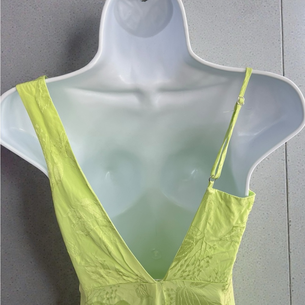 For Love & Lemons- Ilana Midi Dress Light Green Sleeveless Dress Size XS - Picture 11 of 12